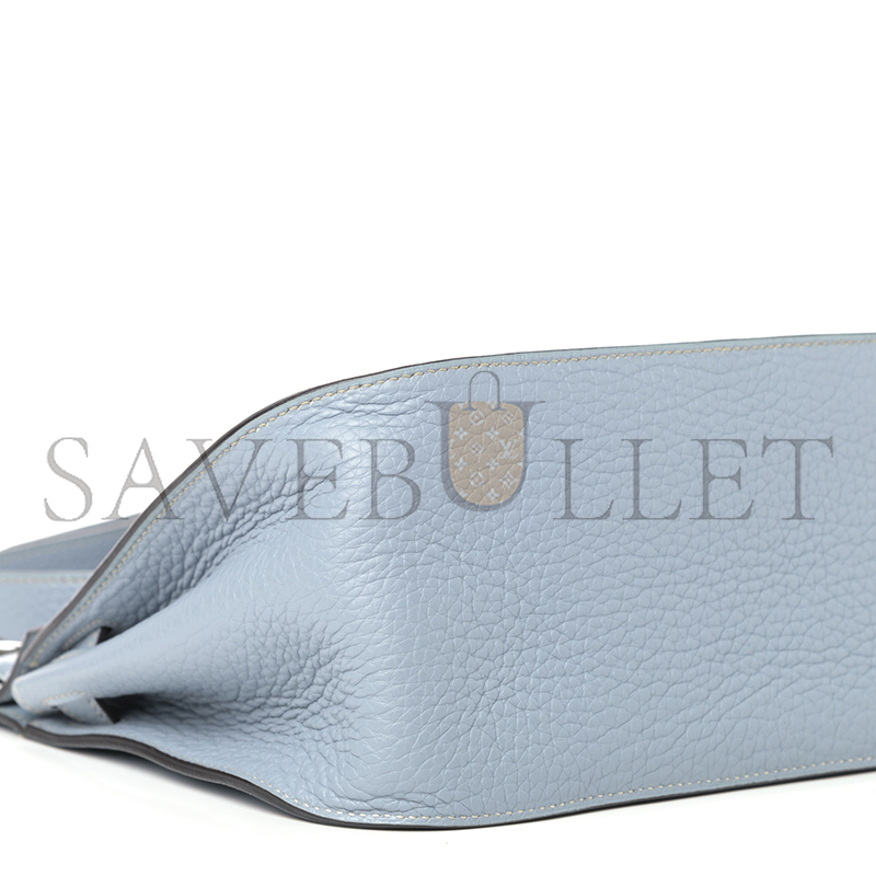 HERMÈS  TAURILLON CLEMENCE JYPSIERE 28 BLEU LIN (28*22*12cm) 